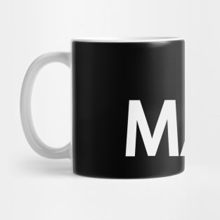 Mad being mad artistic typographic logo Mug